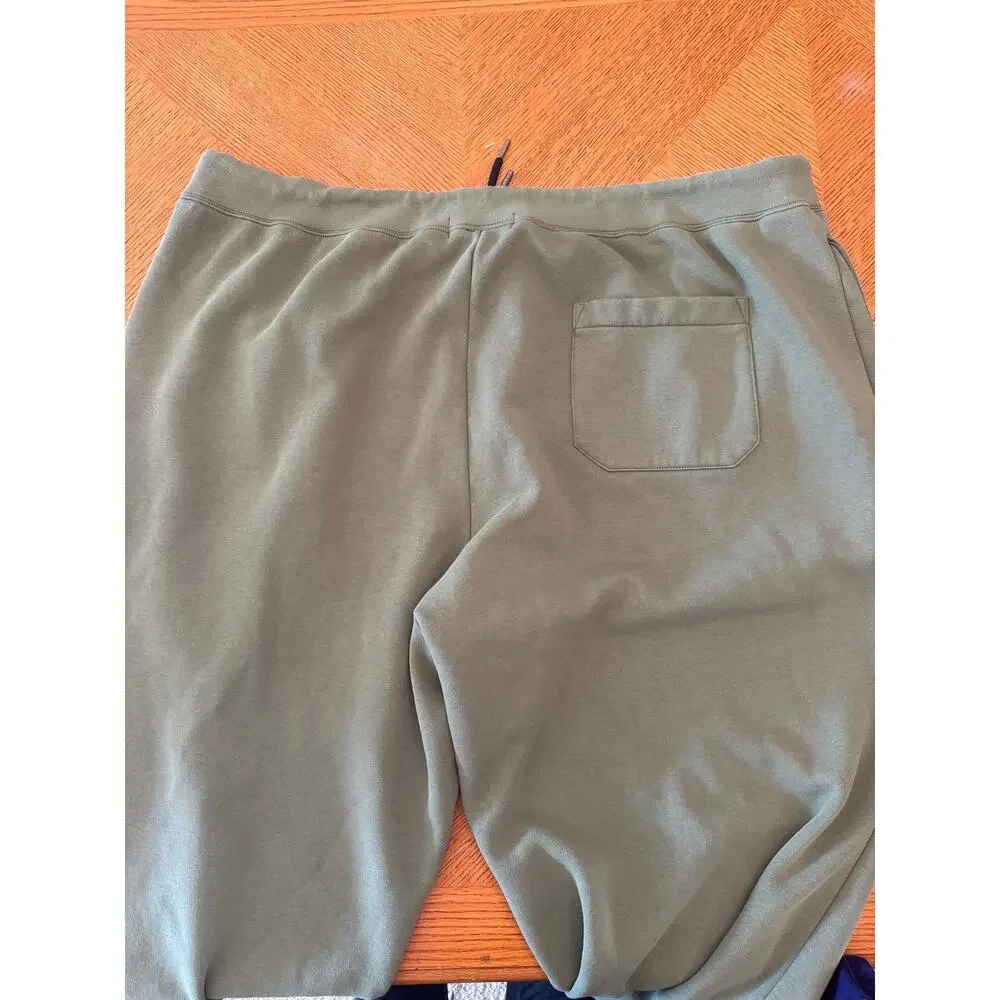 Men's Polo Sport Ralph Lauren Retro Olive Green Joggers Sweatpants Size 3XB